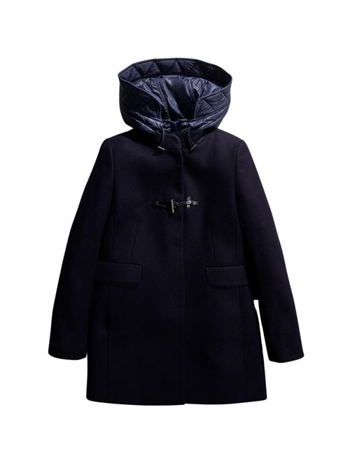 Cappotto Donna Blu con cappuccio FAY | NAW59473430SGLU809